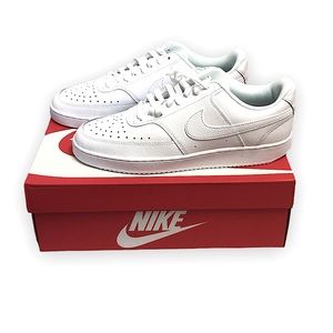 NIKE Court Vision Low Sneakers triple white MENS size 10.5 CD4563-100